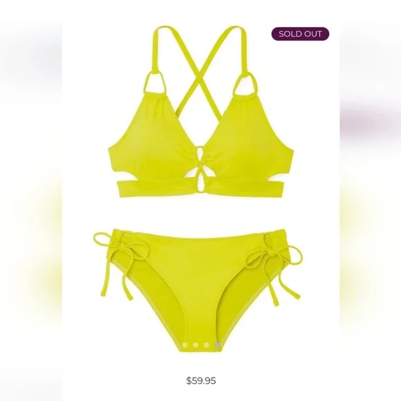 LIME GREEN ADORE ME BIKINI - Picture 3 of 5